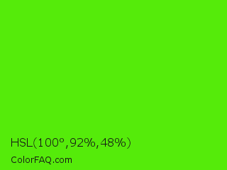 HSL 100°,92%,48% Color Image
