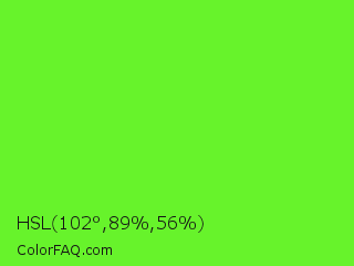 HSL 102°,89%,56% Color Image