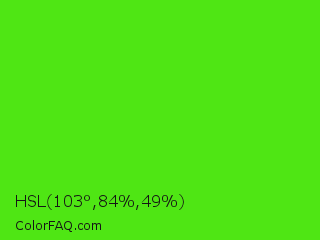 HSL 103°,84%,49% Color Image