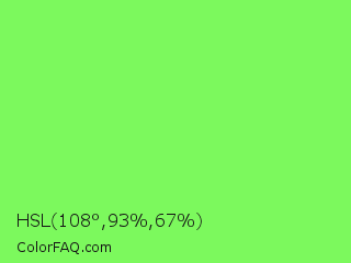 HSL 108°,93%,67% Color Image