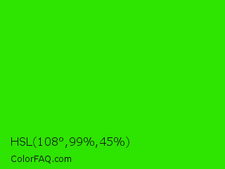 HSL 108°,99%,45% Color Image