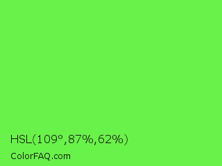 HSL 109°,87%,62% Color Image