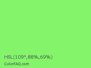 HSL 109°,88%,69% Color Image