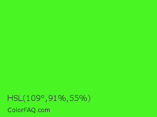 HSL 109°,91%,55% Color Image