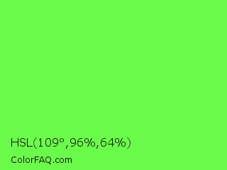 HSL 109°,96%,64% Color Image