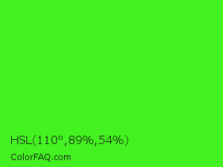 HSL 110°,89%,54% Color Image