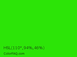 HSL 110°,94%,46% Color Image