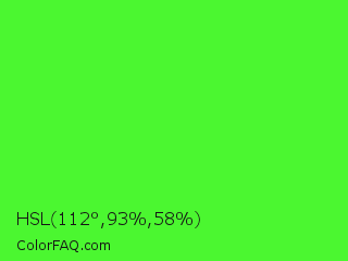 HSL 112°,93%,58% Color Image
