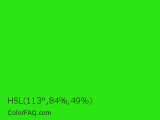 HSL 113°,84%,49% Color Image
