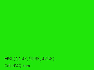 HSL 114°,92%,47% Color Image