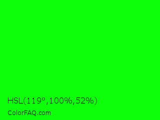 HSL 119°,100%,52% Color Image