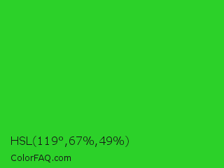 HSL 119°,67%,49% Color Image