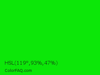 HSL 119°,93%,47% Color Image