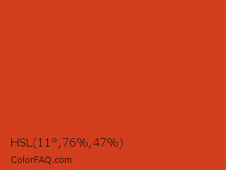 HSL 11°,76%,47% Color Image