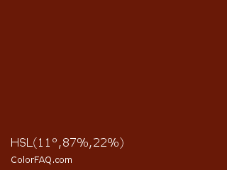 HSL 11°,87%,22% Color Image