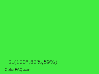 HSL 120°,82%,59% Color Image