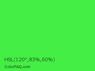 HSL 120°,83%,60% Color Image