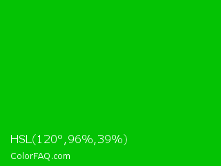 HSL 120°,96%,39% Color Image