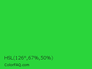 HSL 126°,67%,50% Color Image