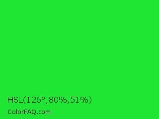HSL 126°,80%,51% Color Image
