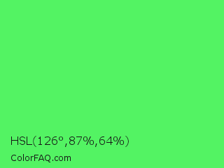 HSL 126°,87%,64% Color Image