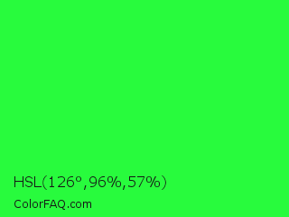 HSL 126°,96%,57% Color Image