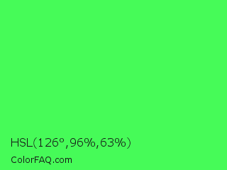 HSL 126°,96%,63% Color Image
