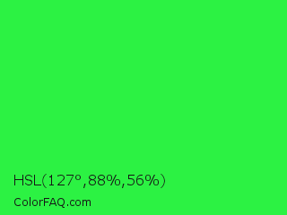 HSL 127°,88%,56% Color Image