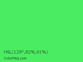 HSL 129°,82%,61% Color Image