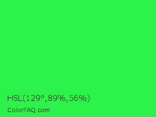 HSL 129°,89%,56% Color Image