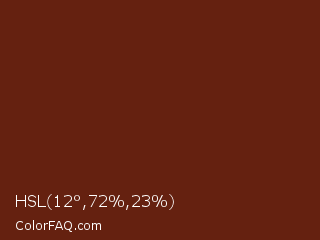 HSL 12°,72%,23% Color Image