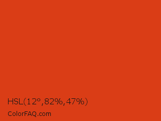 HSL 12°,82%,47% Color Image