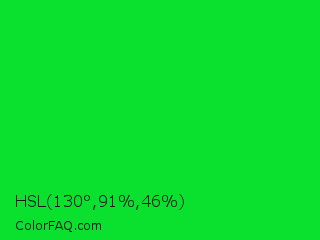 HSL 130°,91%,46% Color Image