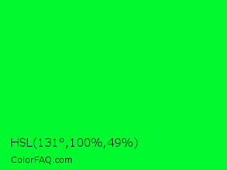 HSL 131°,100%,49% Color Image