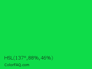 HSL 137°,88%,46% Color Image