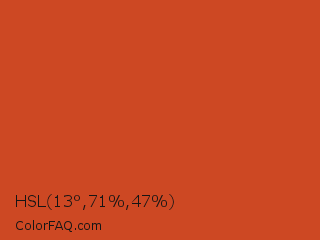 HSL 13°,71%,47% Color Image