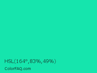 HSL 164°,83%,49% Color Image