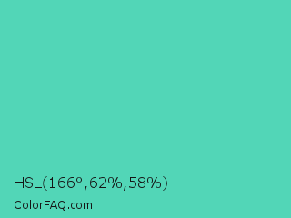 HSL 166°,62%,58% Color Image