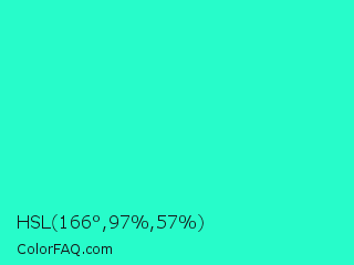 HSL 166°,97%,57% Color Image
