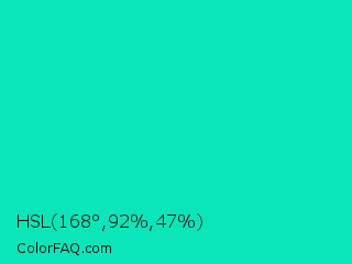 HSL 168°,92%,47% Color Image