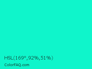 HSL 169°,92%,51% Color Image