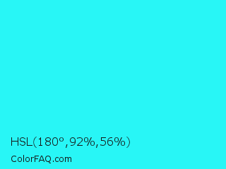 HSL 180°,92%,56% Color Image