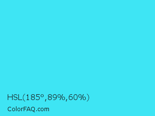 HSL 185°,89%,60% Color Image