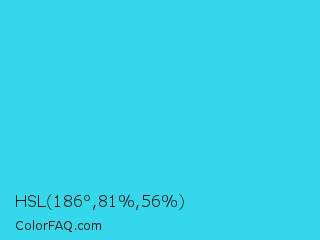 HSL 186°,81%,56% Color Image
