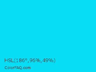 HSL 186°,96%,49% Color Image