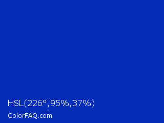 HSL 226°,95%,37% Color Image