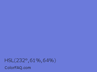 HSL 232°,61%,64% Color Image