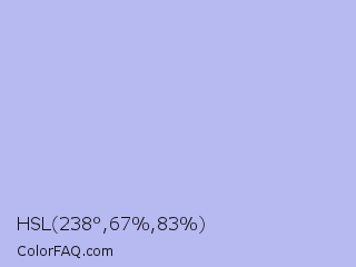 HSL 238°,67%,83% Color Image