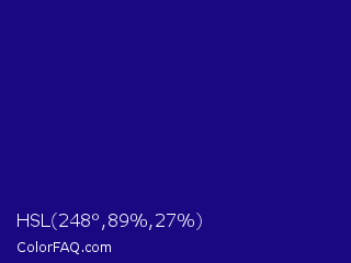 HSL 248°,89%,27% Color Image