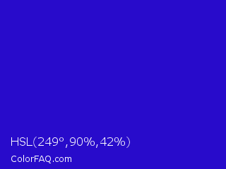 HSL 249°,90%,42% Color Image